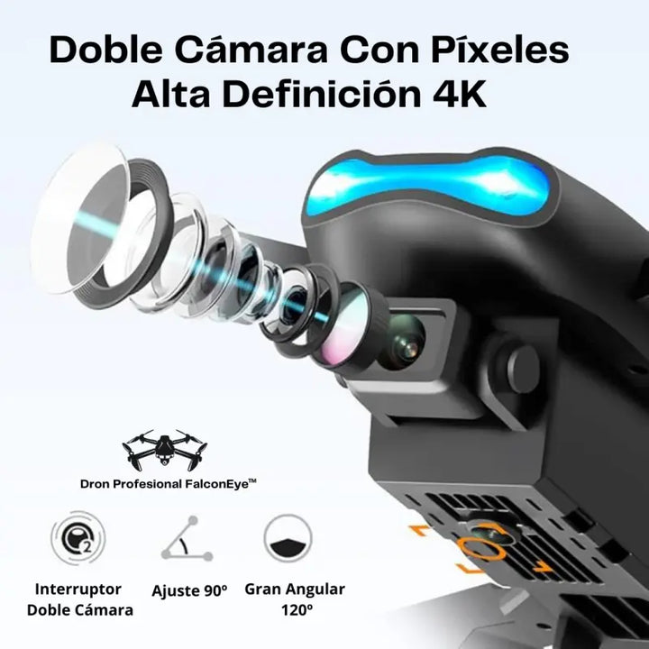 Dron 4K Profesional Con Doble Cámara y Con 2 Baterias